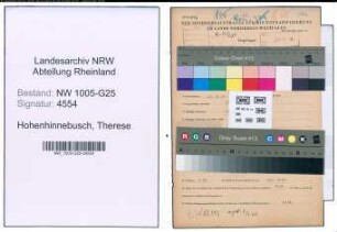 Entnazifizierung Therese Hohenhinnebusch , geb. 23.03.1891 (Einzelhaendlerin)