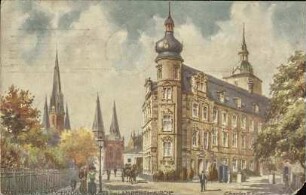 Oldenburg, Grossherzogl. Schloss und Lamberti-Kirche