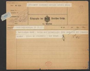 Brief an Ludwig Strecker (senior) an B. Schott's Söhne : 03.05.1913