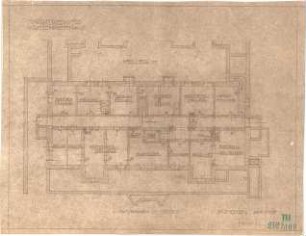 Fischer, Theodor; Marktredwitz; Baugenossenschaft Vereinigte Chamottfabrik, Wirtshaus - Grundriss Keller