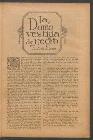 La dama vestida de negro : Ilustraciones de Underman