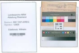 Entnazifizierung Wilhelm Edelbrock , geb. 00.00.0000 (Bahninspektor)