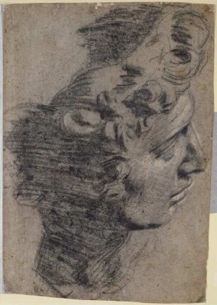 Studie nach dem Kopf von Michelangelos "Giuliano de' Medici"
