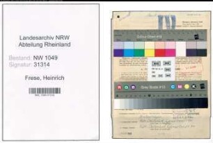 Entnazifizierung Heinrich Frese , geb. 03.05.1902 (Bankangestellter)