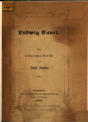 Ludwig Capet : ein historisches Gedicht