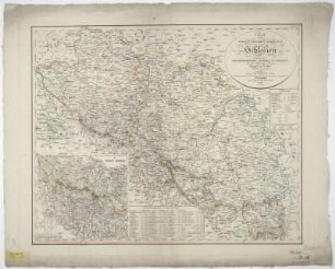 Karte von Schlesien, 1:590 000, Kupferstich, 1824
