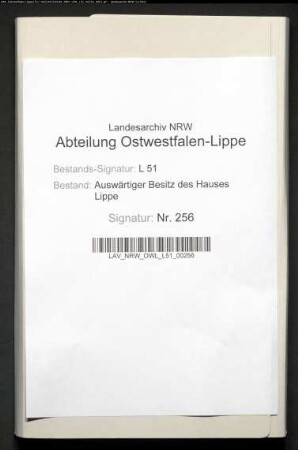 Nachlaß und Schulden der Hedwig von Brederode
