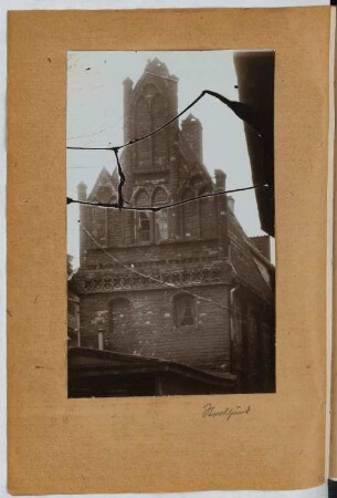 Pfarrhaus der Nikolaikirche, Stralsund: Ansicht Nordfassade (aus: Skizzen- und Fotoalbum 25)