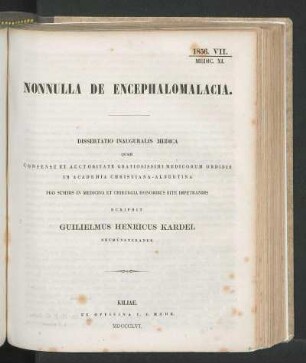 Nonnulla De Encephalomalacia.