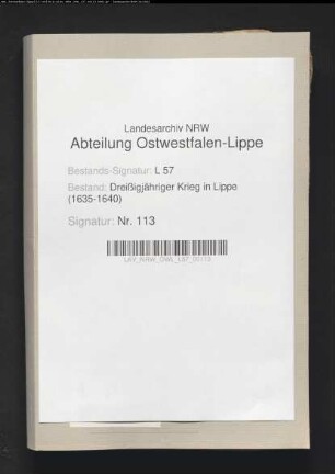 Lippe-Brakische Kriegsangelegenheiten