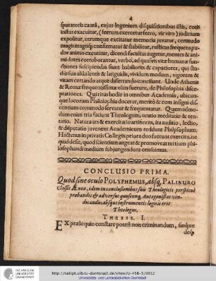 CONCLUSIO PRIMA.