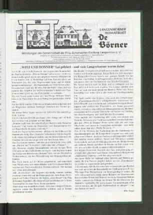 "WITZ UND DONNER" hat gefeiert - und viele Langenhorner waren dabei
