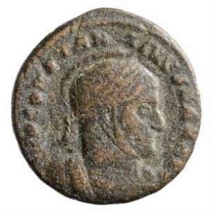 Münze, Follis, Aes 3, 319 n. Chr.