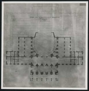 Opernhaus, Hannover Wettbewerb: Grundriss Parkett 1:100