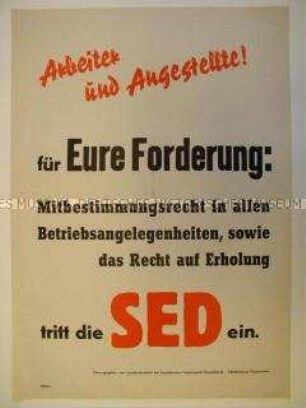 Maueranschlag mit Werbung der SED Mecklenburg Vorpommern