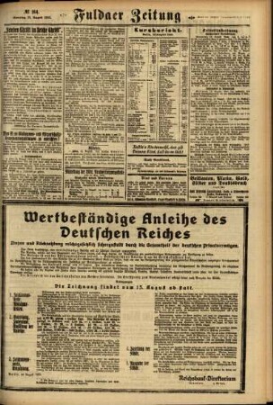 Zweite Ausgabe vom Sonntag, den 12. August 1923.