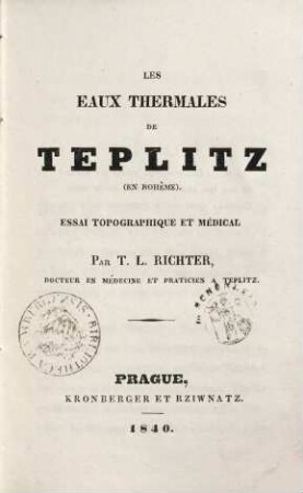 Les eaux thermales de Teplitz