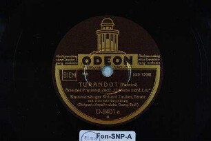 Turandot : Arie des Prinzen (I. Akt): "O weine nicht, Liu" / (Puccini)