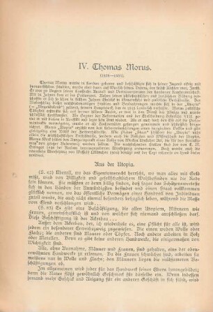 IV. Thomas Morus. (1478-1535)
