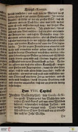 Das VIII. Capitul