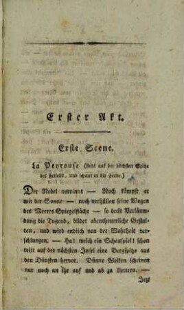 La Peyrouse : Ein Schauspiel in zwei Akten