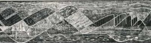 Seidenbatik "Landschaft am Waser" von Edith Müller-Ortloff