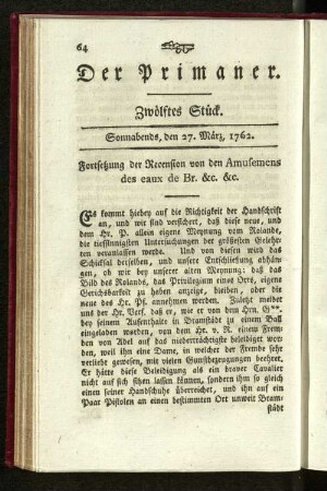 Zwölftes Stück.