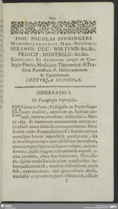 Centuria Secunda