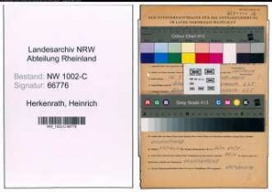 Entnazifizierung Heinrich Herkenrath, geb. 14.03.1902 (Vertreter)