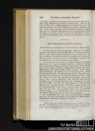 Fünfundzwanzigstes Capitel. Einrichtung verschiedener Galvanischer Apparate.