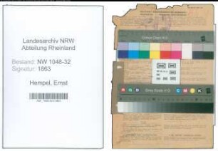 Entnazifizierung Ernst Hempel , geb. 30.06.1889 (Beamter)