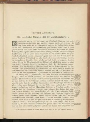 Dritter Abschnitt. Die deutsche Malerei des 17. Jahrhunderts.