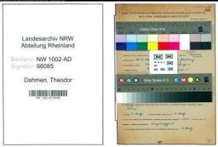 Entnazifizierung Theodor Dahmen, geb. 18.08.1897 (Beamter)