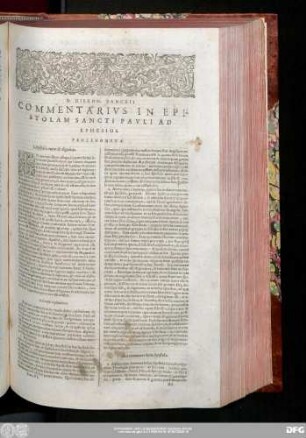 D. Hieron. Zanchii Commentarius In Epistolam Sancti Pauli Ad Ephesios.