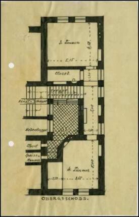 Handzeichnung Grundriss Anbau (Obergeschoss)
