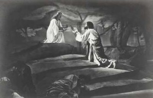Passionsspiel Oberammergau 27.09.1934 zum 300-jährigen Jubiläum der Festspiele. Szene am Ölberg