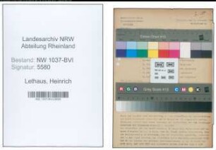 Entnazifizierung Heinrich Lethaus , geb. 16.04.1898 (Gastwirt)