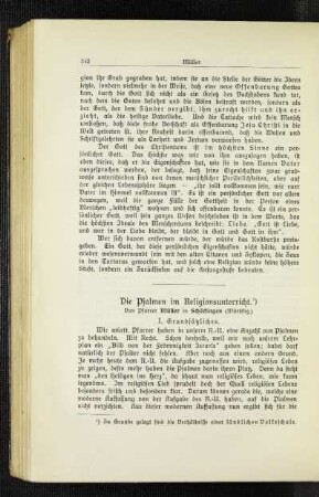 ¬Die¬ Psalmen im Religionsunterricht