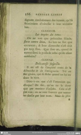 CLXXXVIII. Les impies du tems
