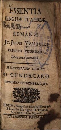 Essentia linguae italicae, moderné romanae