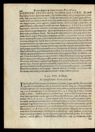 Cap. VIII. & Ultim. De Iuridictione Vniversitatum.