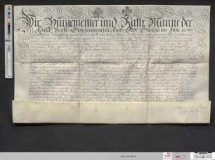 Geburtsbrief von Christian Gotthard Rümpler