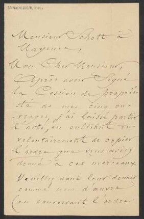 Brief an B. Schott's Söhne : 26.04.1900