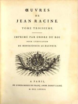 Oeuvres De Jean Racine, 3