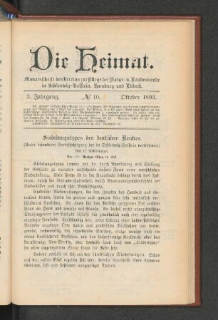 Siedelungstypen des deutschen Reiches.