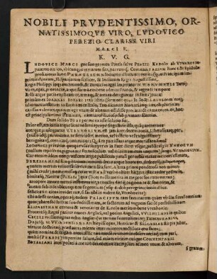 Nobili Prudentissimo, Ornatissimoque Viro, ...