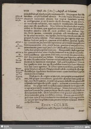 Epist. CCLXII. Augustinus ad S. Papam Coelestinum