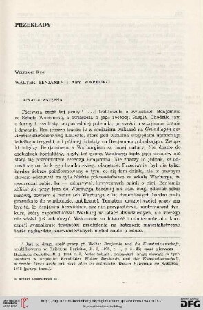 2: Walter Benjamin i Aby Warburg