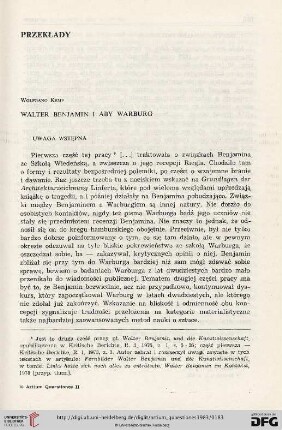 2: Walter Benjamin i Aby Warburg