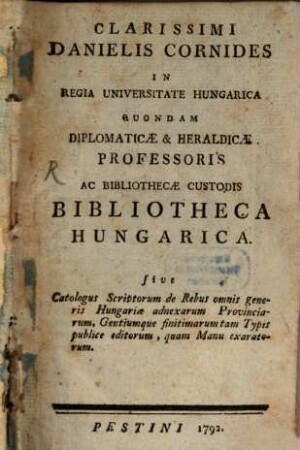 Bibliotheca Hungarica